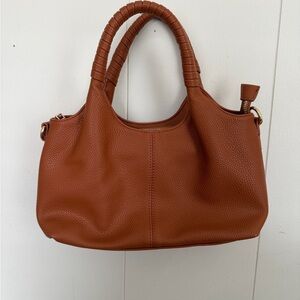 Elegant Brown Leather Handbag